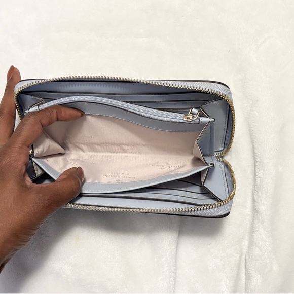 Kate Spade Continental Light Blue Zip-Around Wallet - Picture 11 of 15